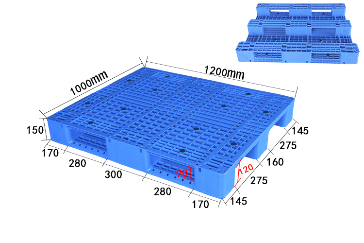 網格川字1210塑料（liào）托盤